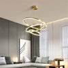 Lustre Royal 3 cercles en doré 60cm - Light Deco