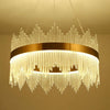 Lustre Eve 60cm en doré et verre cristal pour salon marocain - Light Deco