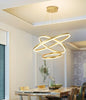 Lustre Royal 3 cercles en doré 60cm - Light Deco