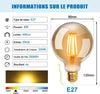 2 Ampoules Filament E27 LED 4W G80 3000k ( lumière jaune ) - Light Deco